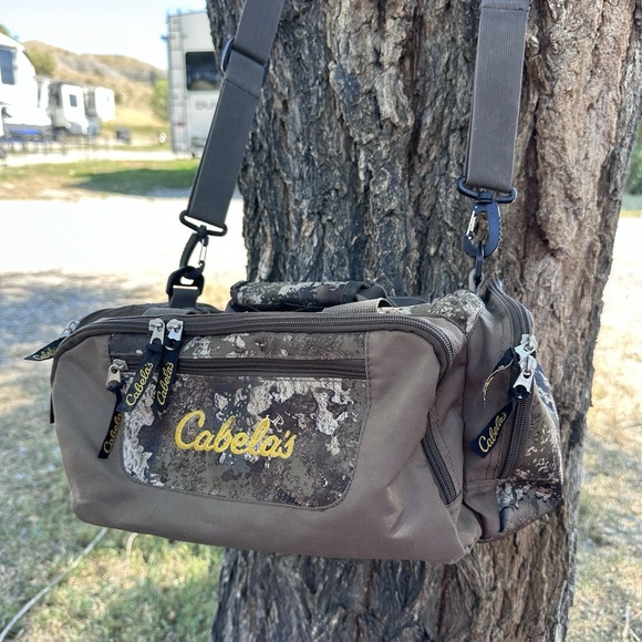 Cabela's Other - CABELAS Camouflage Bag Catch All Hunting Fishing Camo Tote Duffle Shoulder Strap
